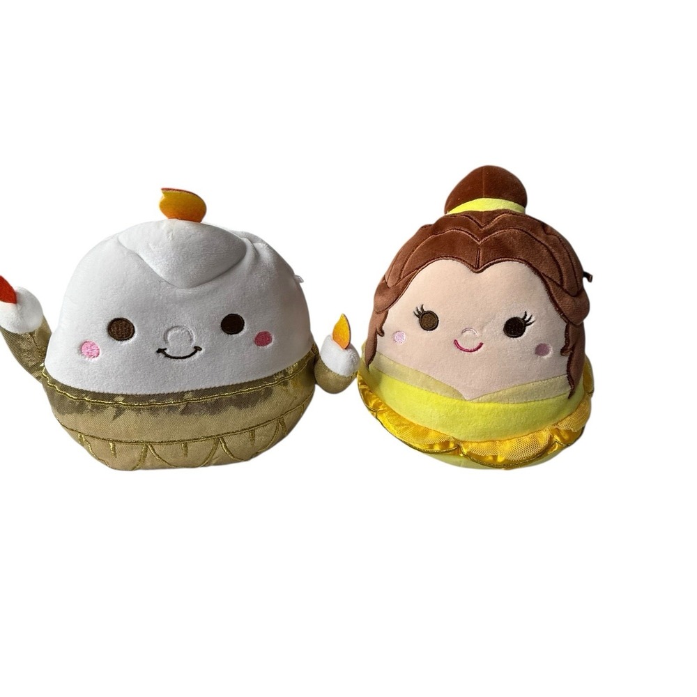 Disney Squishmallows Beauty and the Beast Belle and Lumiere 8 Inch Plush Set